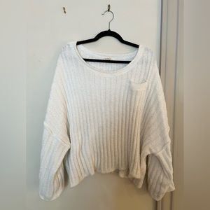 POL L White Super Soft Oversized Sweater